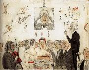 James Ensor At the Conservatory oil painting artist